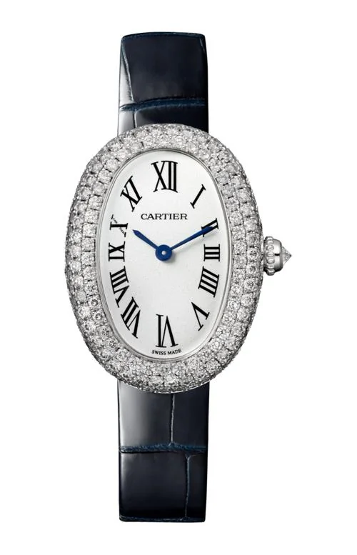Bagnoire, Oro Bianco, Diamanti, Pelle Di Alligatore
