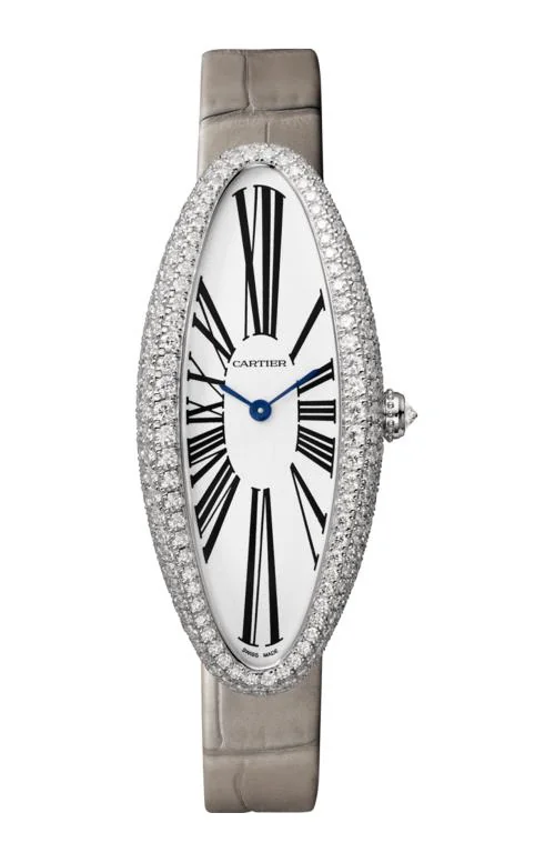 Baignoire Allengee Oro Bianco, Diamanti, Pelle Di Alligatore