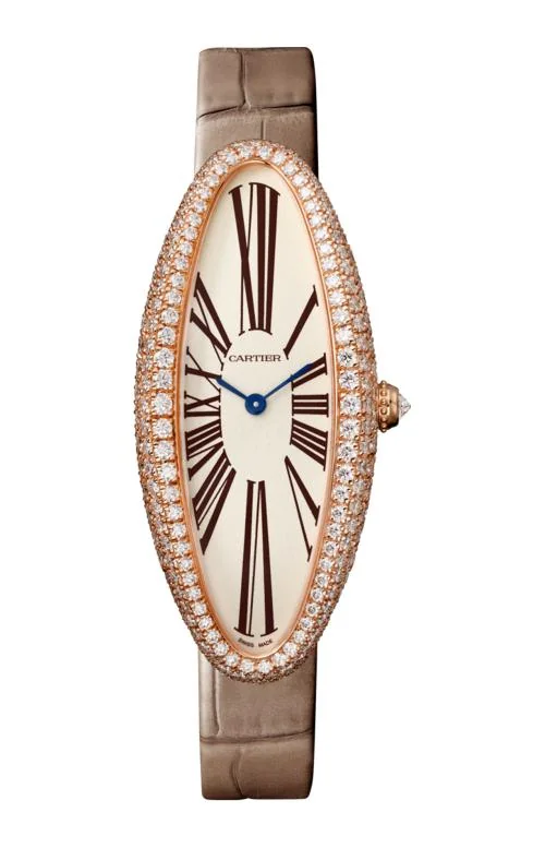 Baignoire Allongee, Oro Rosa, Diamanti, Pelle Di Alligatore
