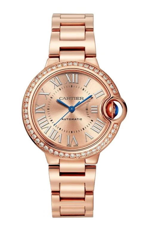 Ballon Bleu De Cartier 33 Mm, Automatico, Oro Rosa,