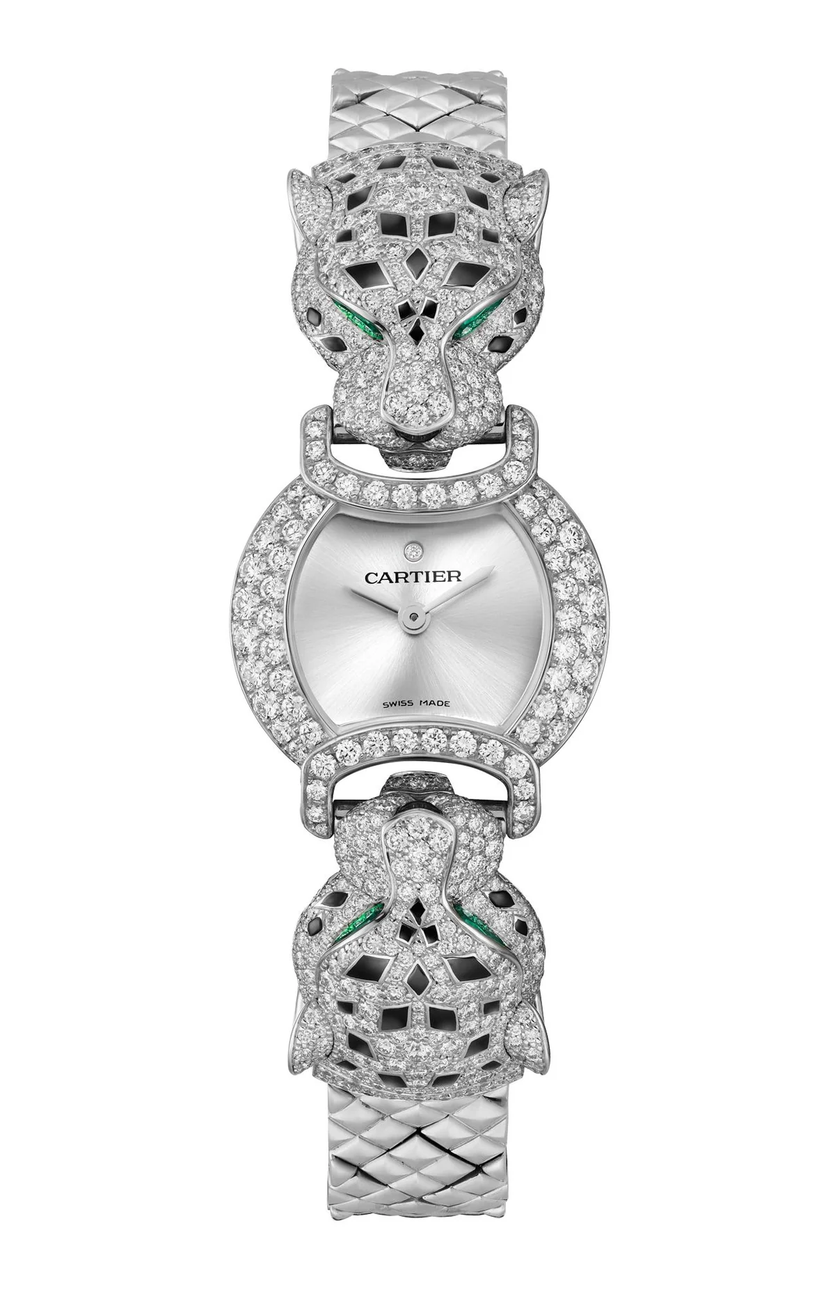 La Panthère De Cartier, Oro Bianco, Diamanti, Smeraldo,