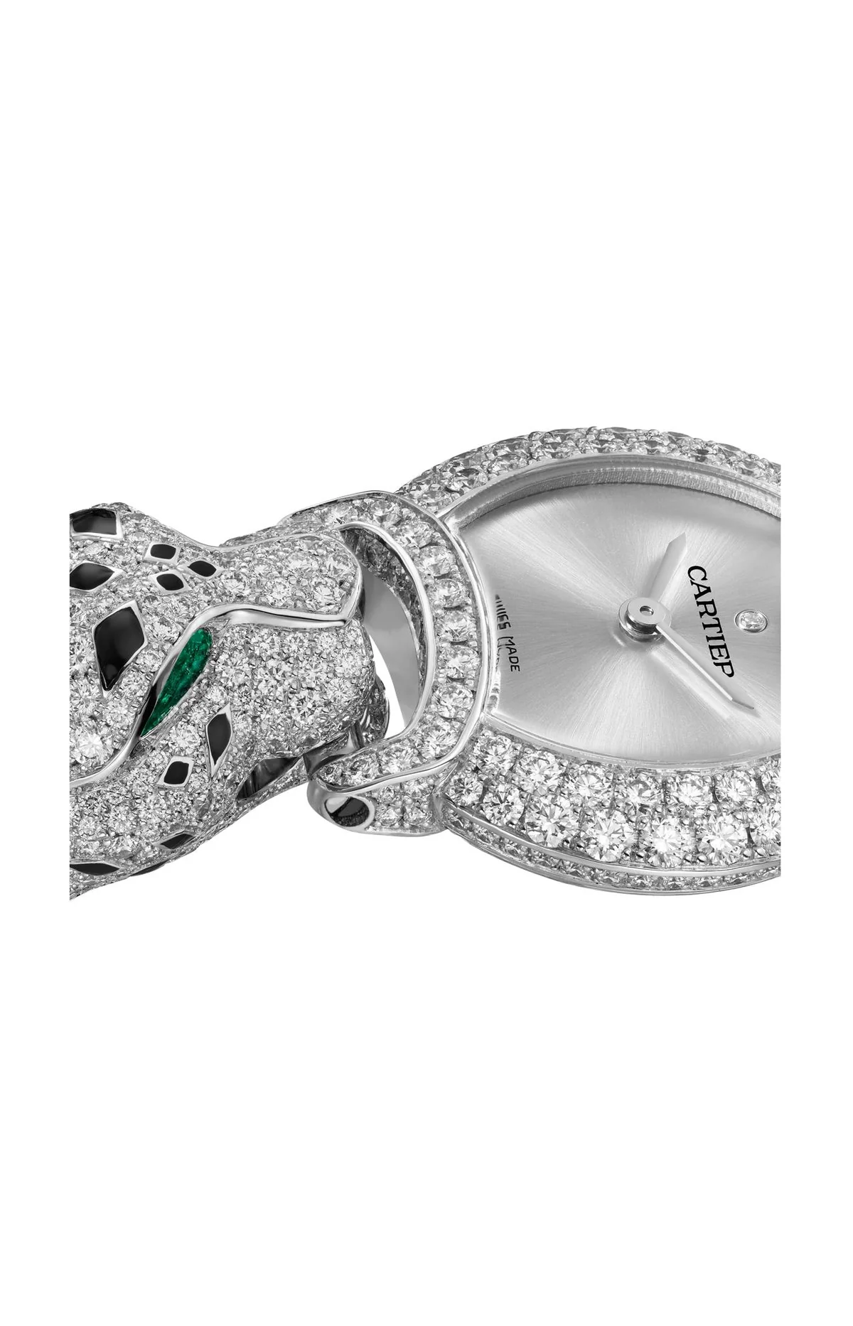 La Panthère De Cartier, Oro Bianco, Diamanti, Smeraldo, 4
