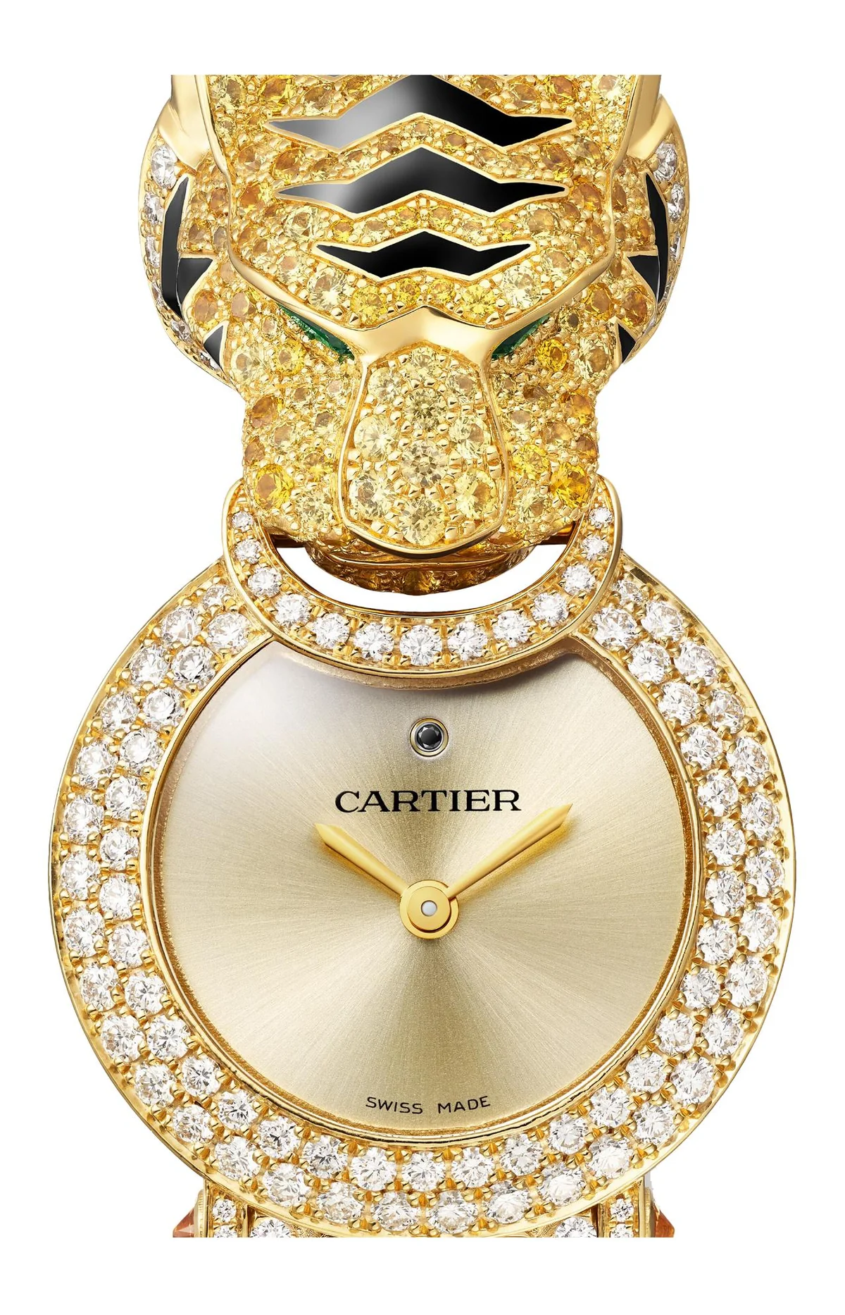 Orologio Gioiello Animalier, Oro Giallo, Diamanti, Pietre Preziose, 2