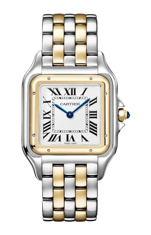 Panthère De Cartier, Modello Grande, Acciaio, Oro Giallo, Quarzo