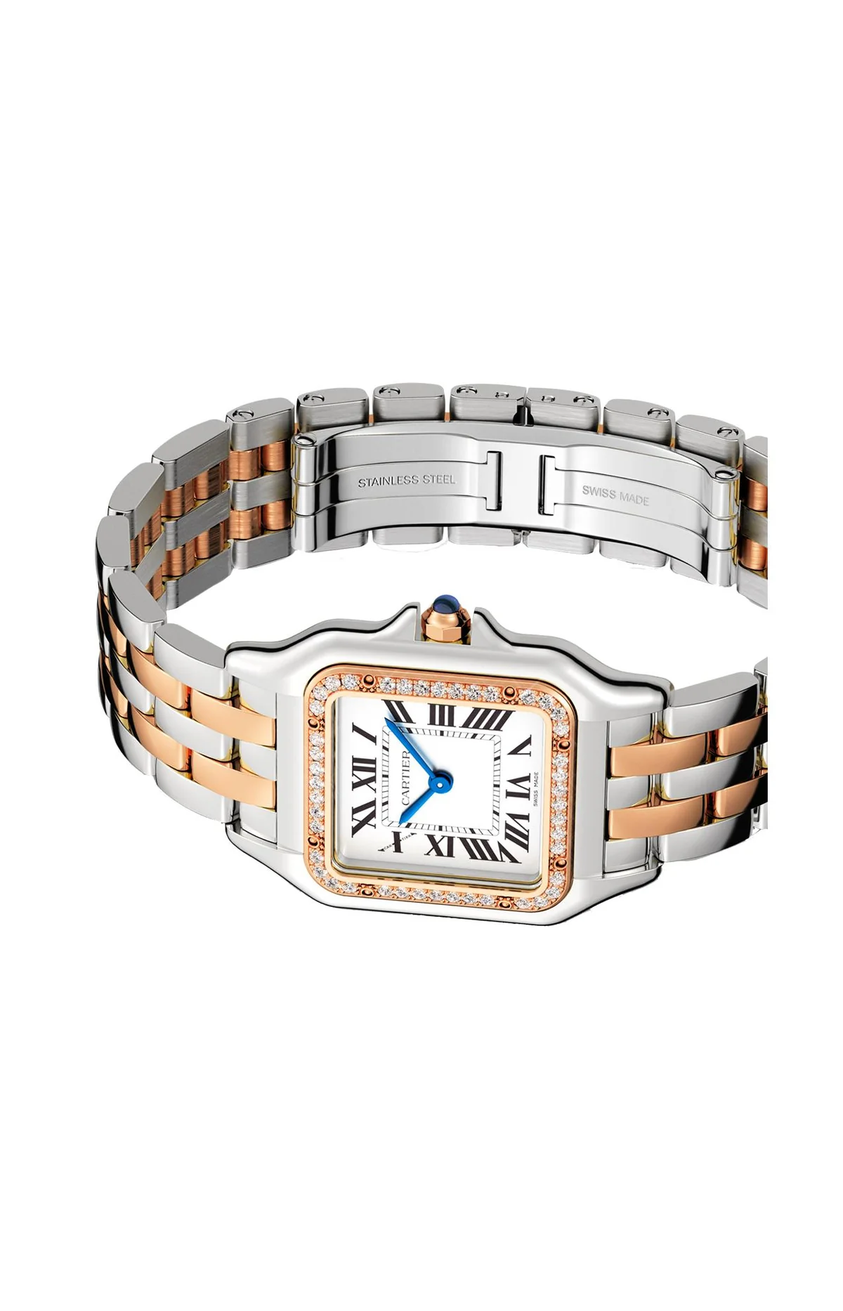 Panthère De Cartier, Modello Medio, Acciaio, Oro Rosa, Diamanti, Quarzo 3