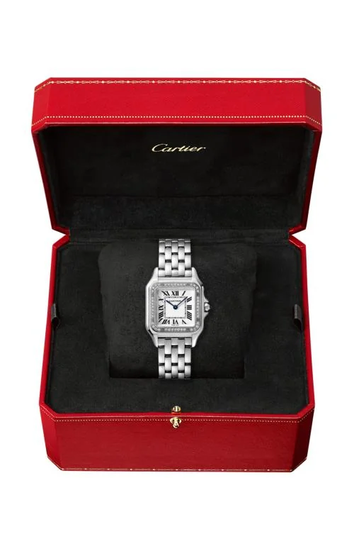 Panthère De Cartier Watch Medium Model, Steel, Diamonds 2