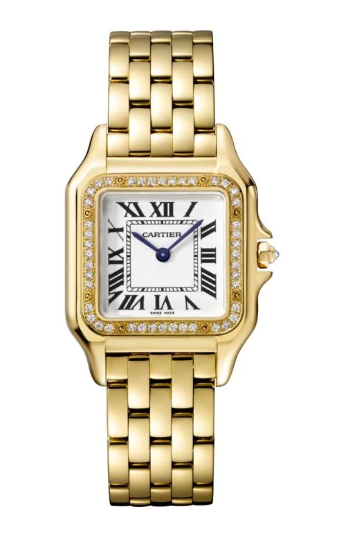 Panthère De Cartier Watch Medium Model, Yellow Gold,