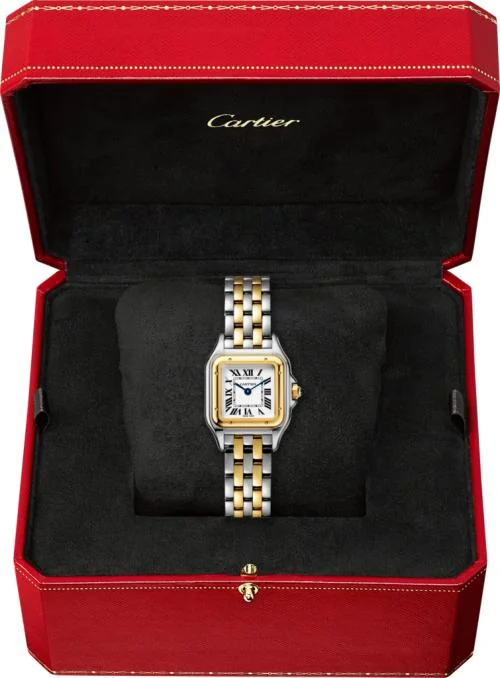 Panthère De Cartier Watch Small Model, Yellow Gold And Steel 2