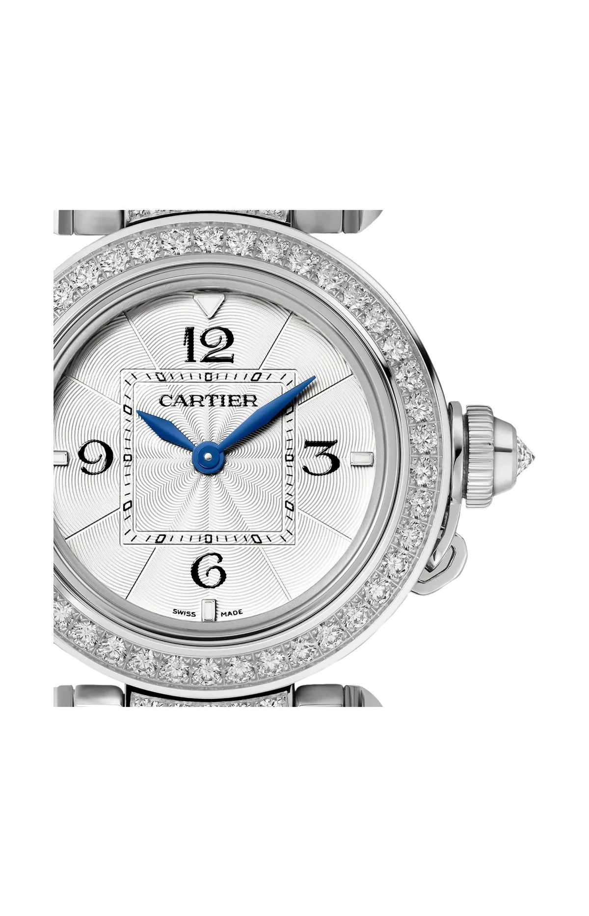 Pasha De Cartier, 30 Mm, Oro Bianco, Diamanti, 3