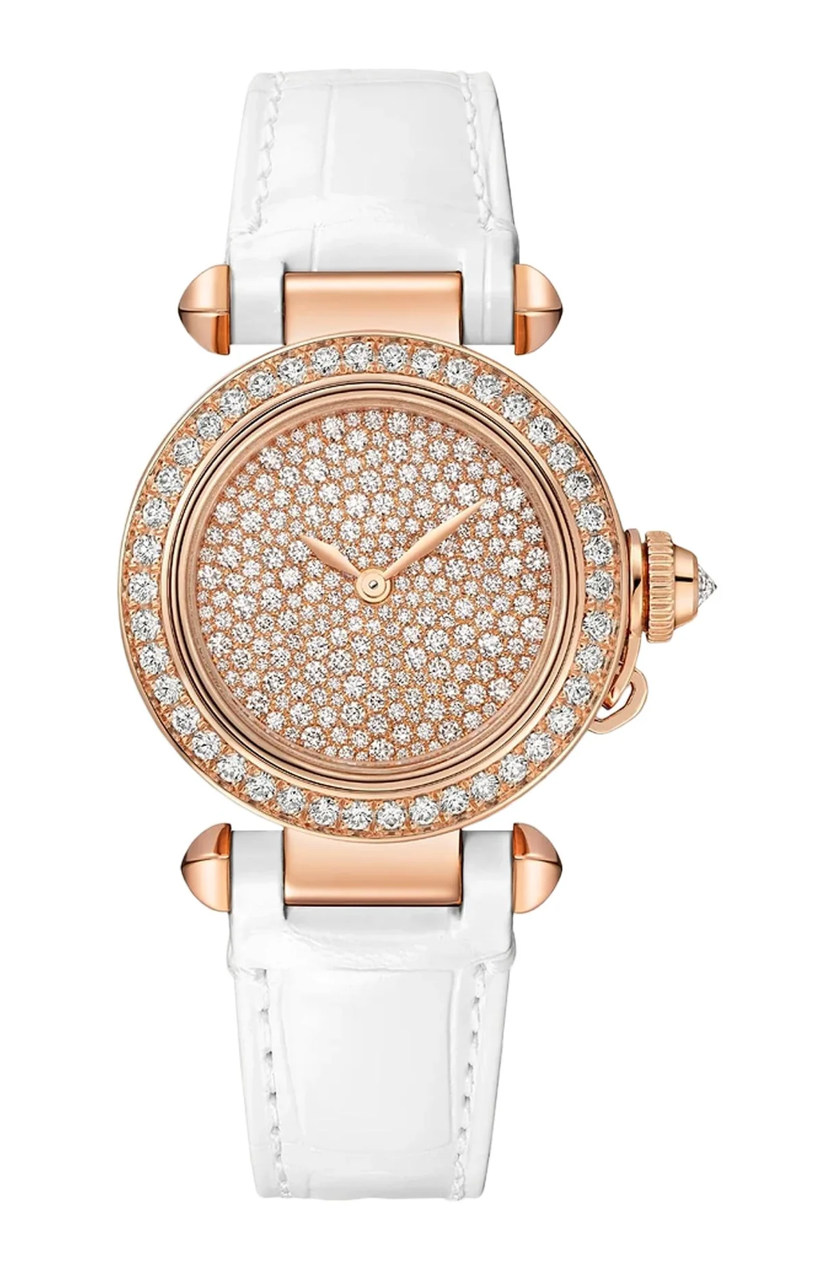Pasha De Cartier, 30 Mm, Oro Rosa, Diamanti,