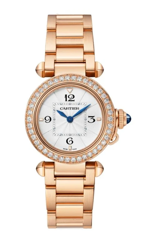 Pasha De Cartier, 30 Mm, Oro Rosa, Diamanti,