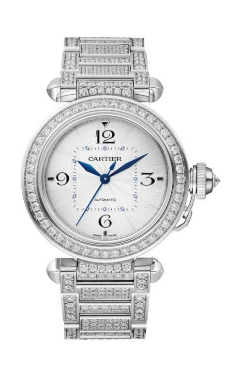Pasha De Cartier 35 Mm, Automatico, Oro Bianco,