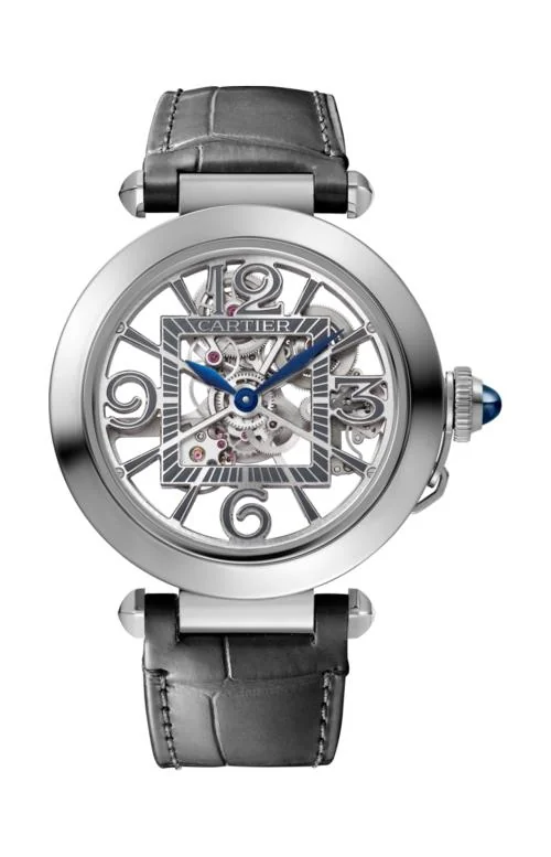 Pasha De Cartier 41 Mm, Automatico, Acciao, Quadrante Scheletrato, 2 Cinturini 2