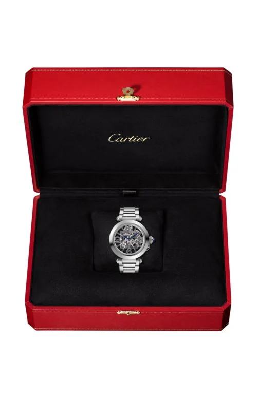 Pasha De Cartier 41 Mm, Automatico, Acciao, Quadrante Scheletrato, 2 Cinturini 3