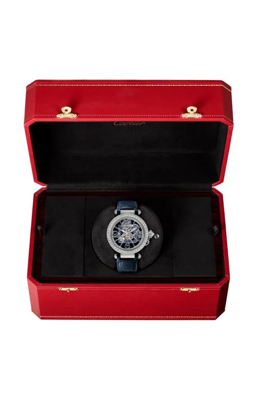 Pasha De Cartier, 41 Mm, Oro Bianco, Diamanti, Scheletrato, 2