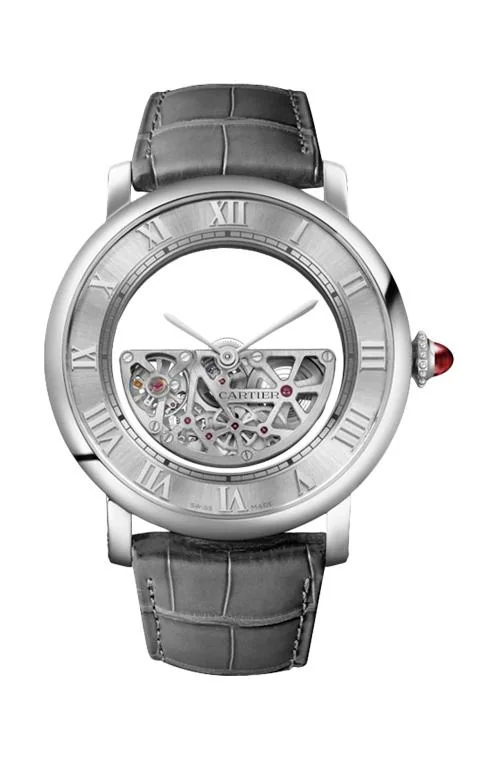 Rotonde De Cartier Masse Mystérieuse, 43.5 Mm, Platino, Scheletrato,
