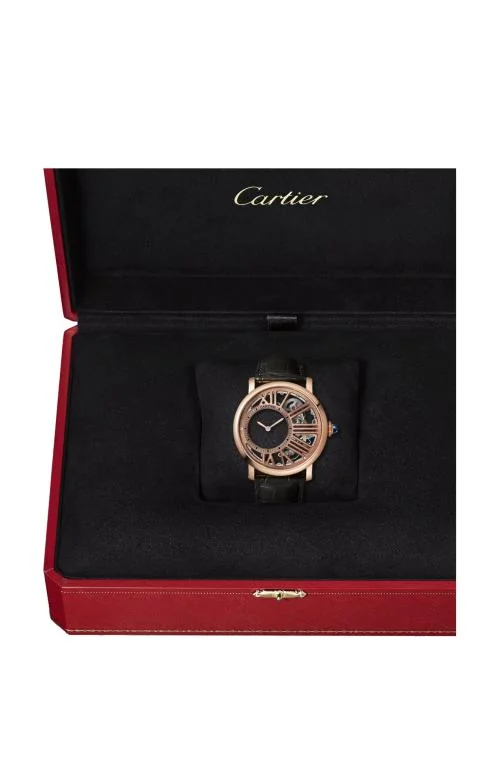 Rotonde De Cartier Scheletrato Con Visualizzazione Misteriosa, 42 Mm, Oro Rosa, 2
