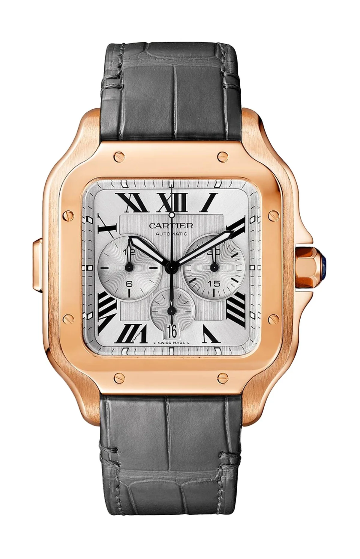 Santos De Cartier Chronograph Modello Extra-Large, Oro Rosa,