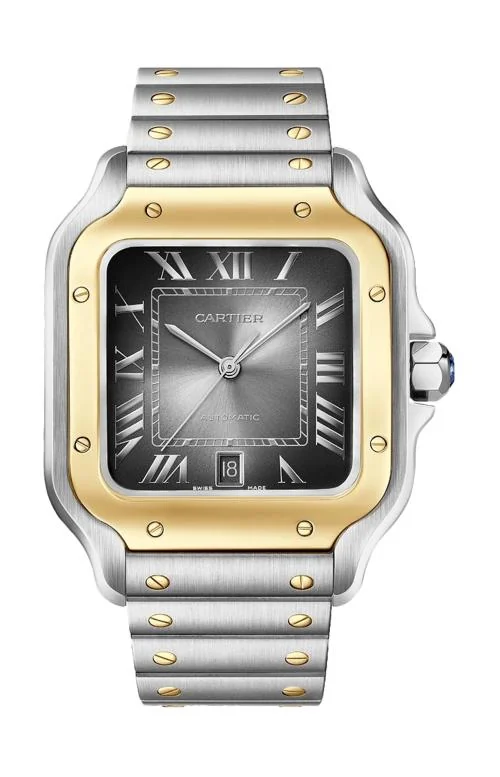 Santos De Cartier, Modello Grande, Acciaio, Oro Rosa, Automatico