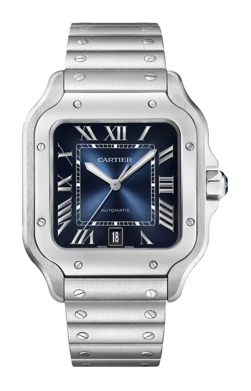 Santos De Cartier, Modello Grande, Acciaio,