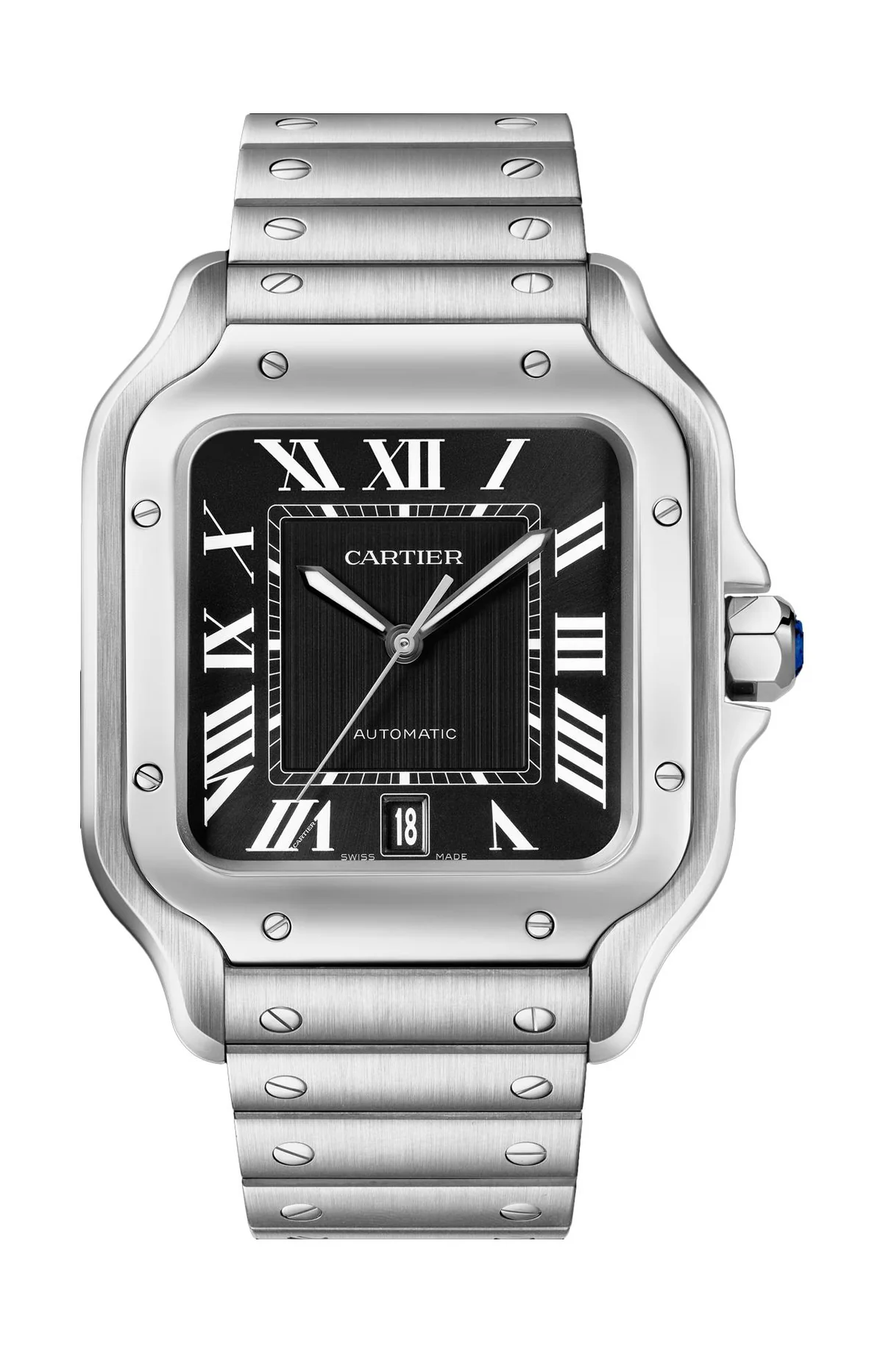 Santos De Cartier Modello Grande, Acciaio,