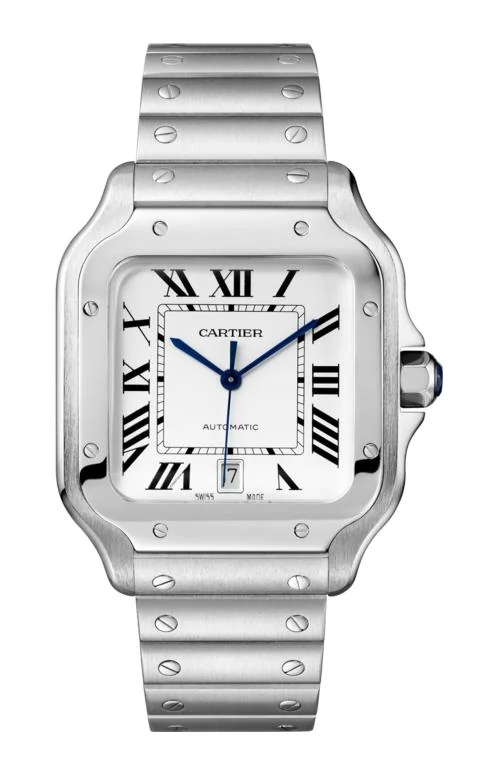 Santos De Cartier, Modello Grande, Automatico, Acciaio, 2 Bracciali
