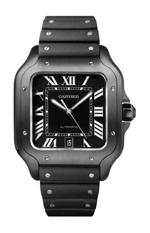Santos De Cartier Modello Grande, Automatico, Acciaio Adlc, Cinturini Intercambiabili In Pelle E Caucciù 2