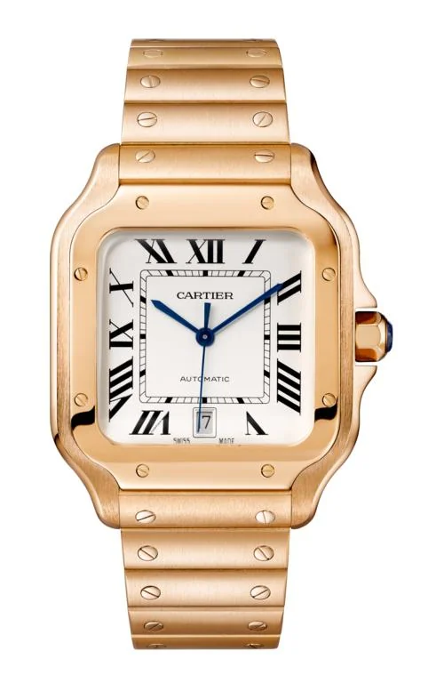 Santos De Cartier Modello Grande, Automatico, Oro Rosa, 2 Bracciali