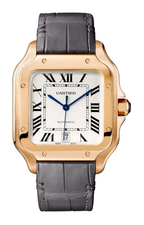 Santos De Cartier Modello Grande, Automatico, Oro Rosa. 2 Bracciali