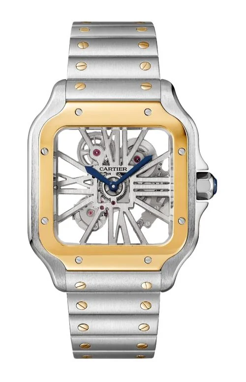 Santos De Cartier, Modello Grande, Oro Giallo, Acciaio,