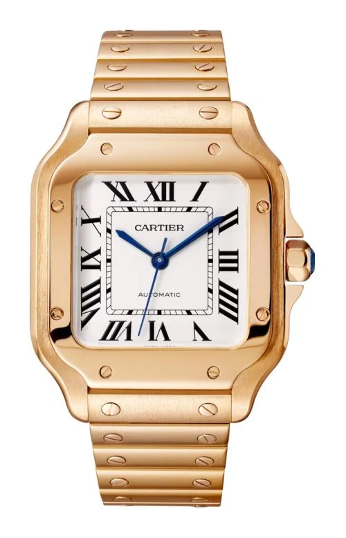 Santos De Cartier Modello Medio, Automatico, Oro Rosa, 2 Bracciali