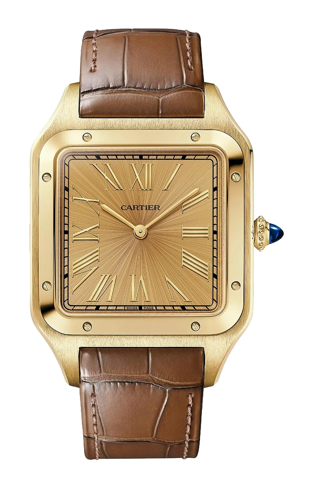 Santos-Dumont Modello Extra-Large, Oro Giallo, Manuale - Limited