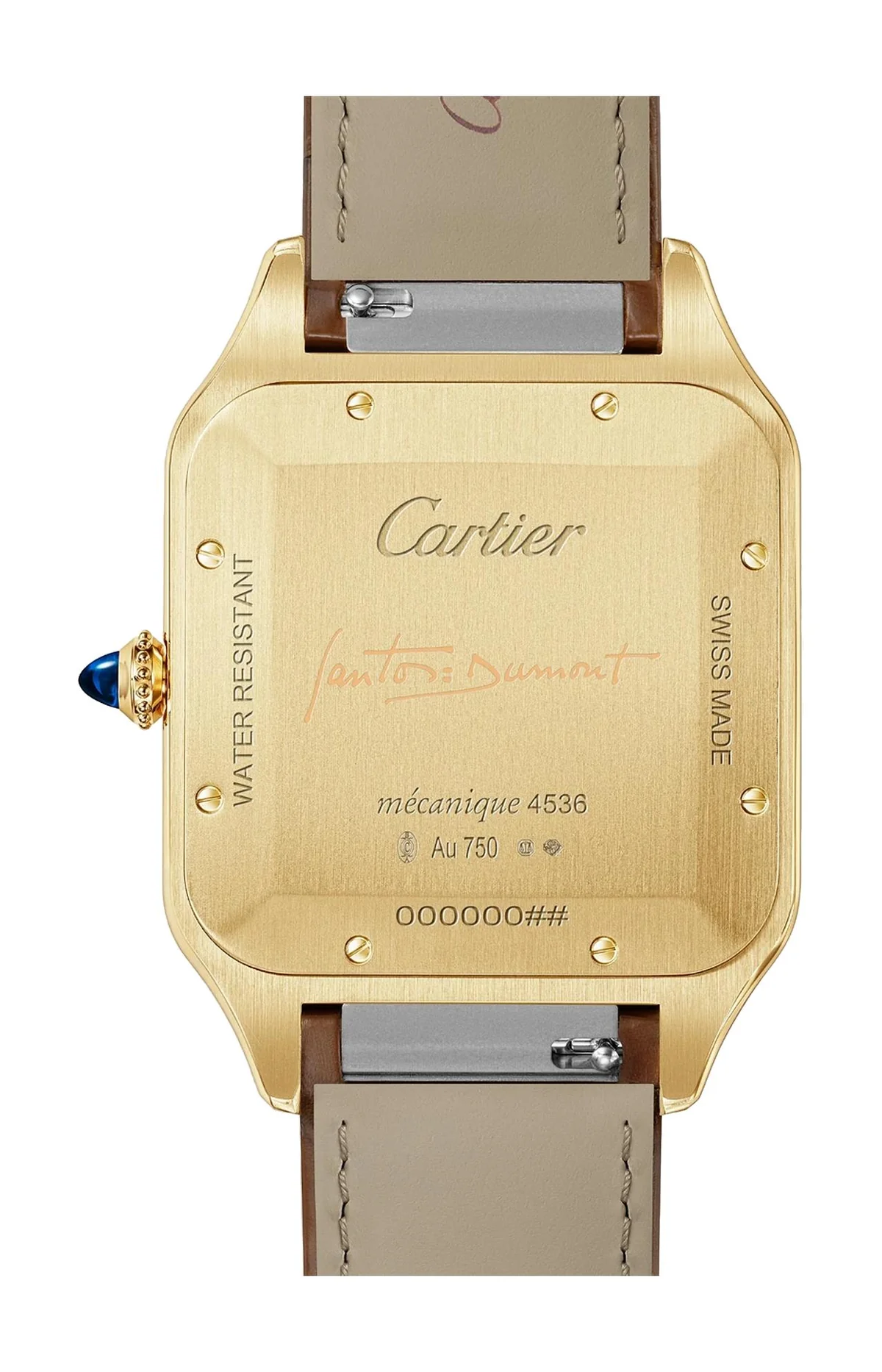 Santos-Dumont Modello Extra-Large, Oro Giallo, Manuale - Limited 2