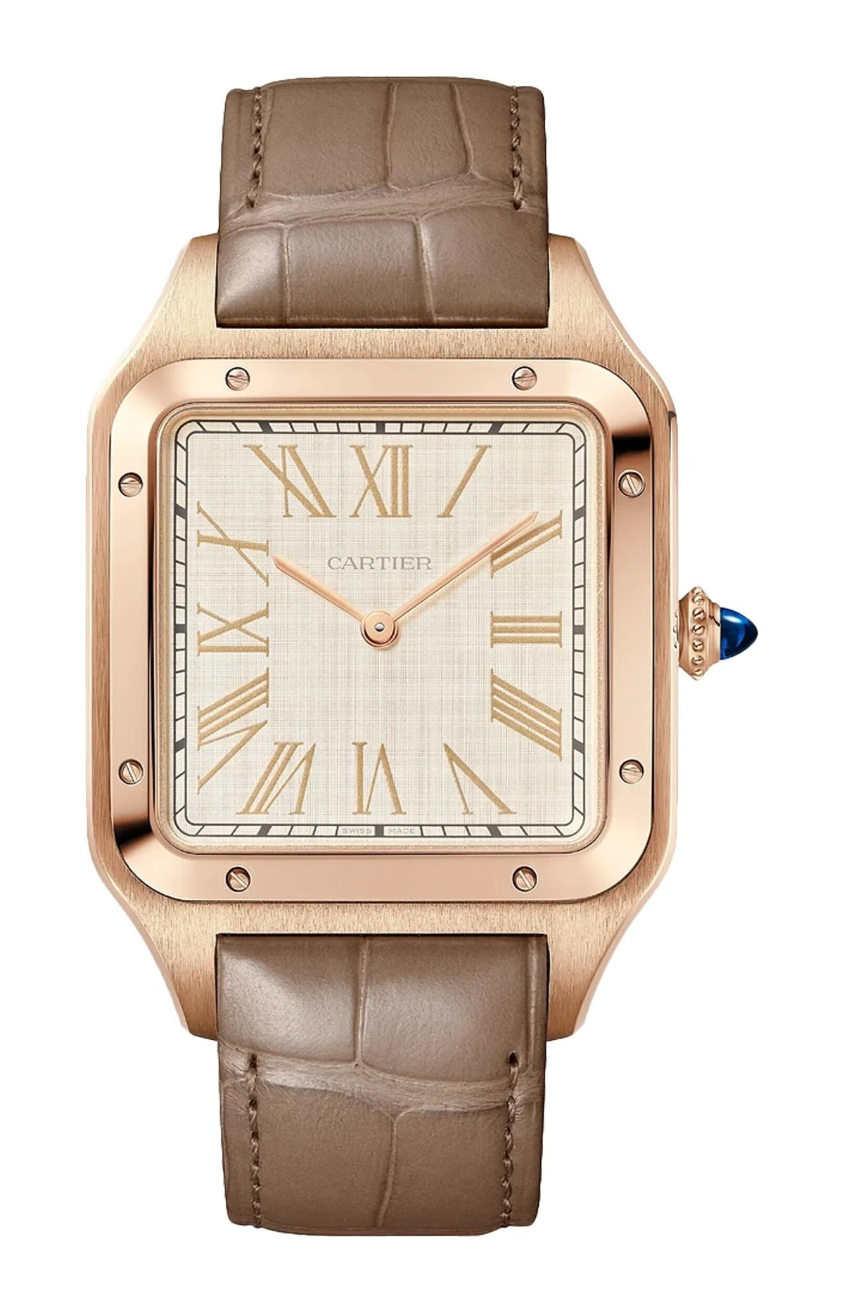 Santos-Dumont Modello Extra-Large, Oro Rosa, Manuale - Limited