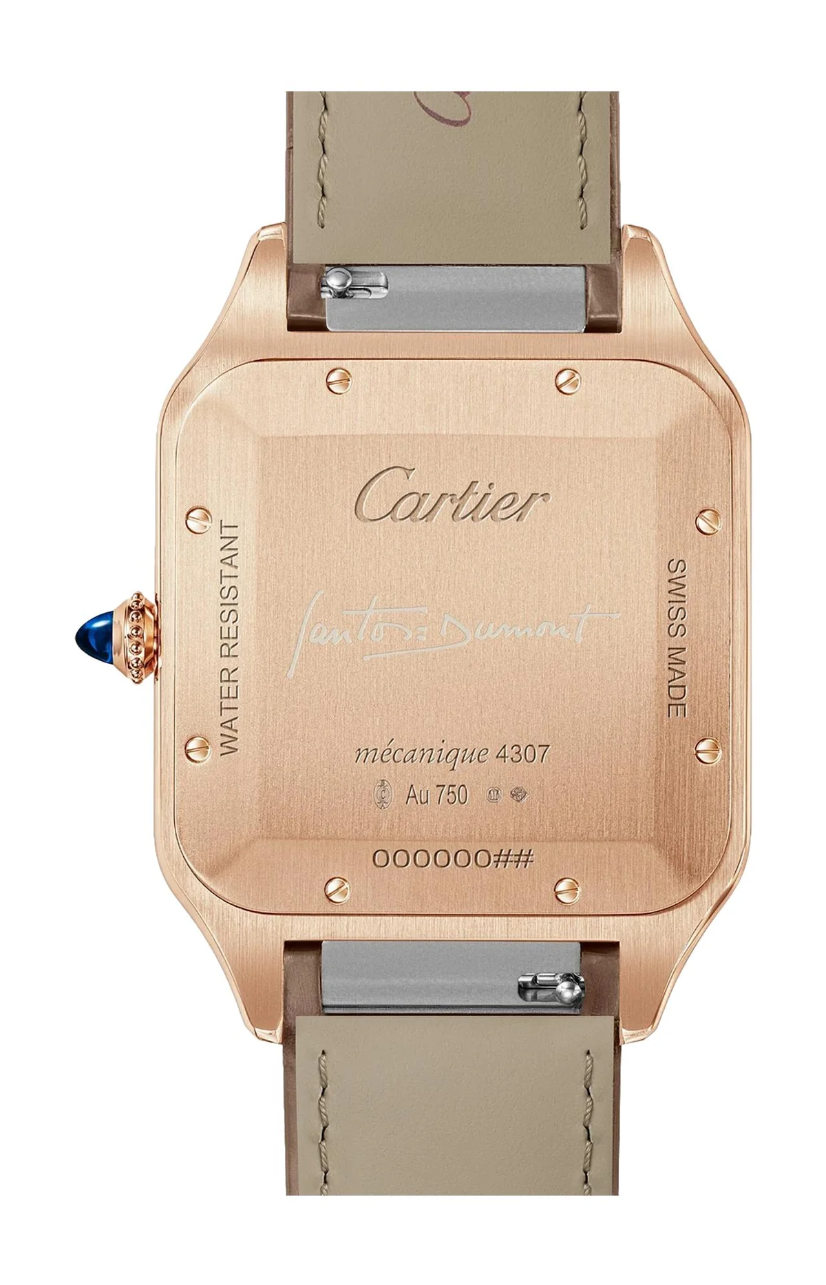 Santos-Dumont Modello Extra-Large, Oro Rosa, Manuale - Limited 2
