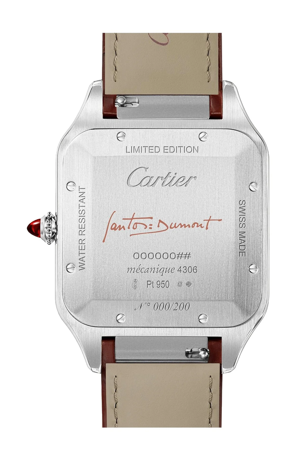 Santos-Dumont Modello Extra-Large, Paltino, Manuale - Limited 2