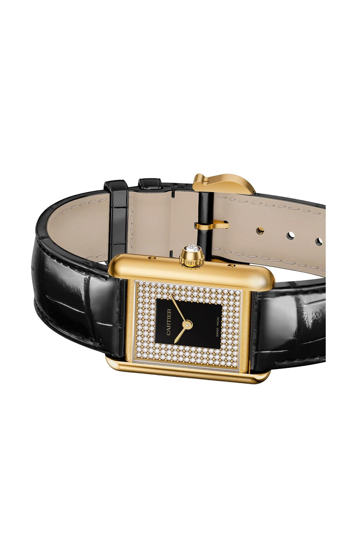 Tank Louis Cartier, Modello Piccolo, Oro Rosa, Diamanti, 4