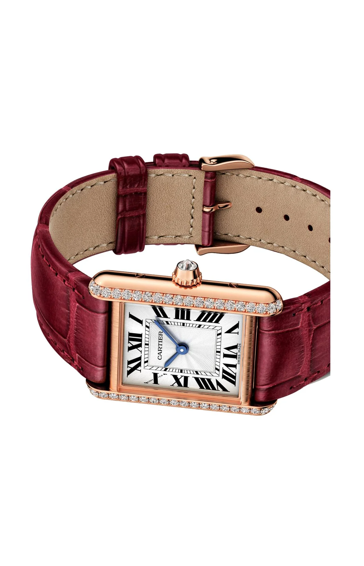 Tank Louis Cartier, Modello Piccolo, Oro Rosa, Diamanti, 5