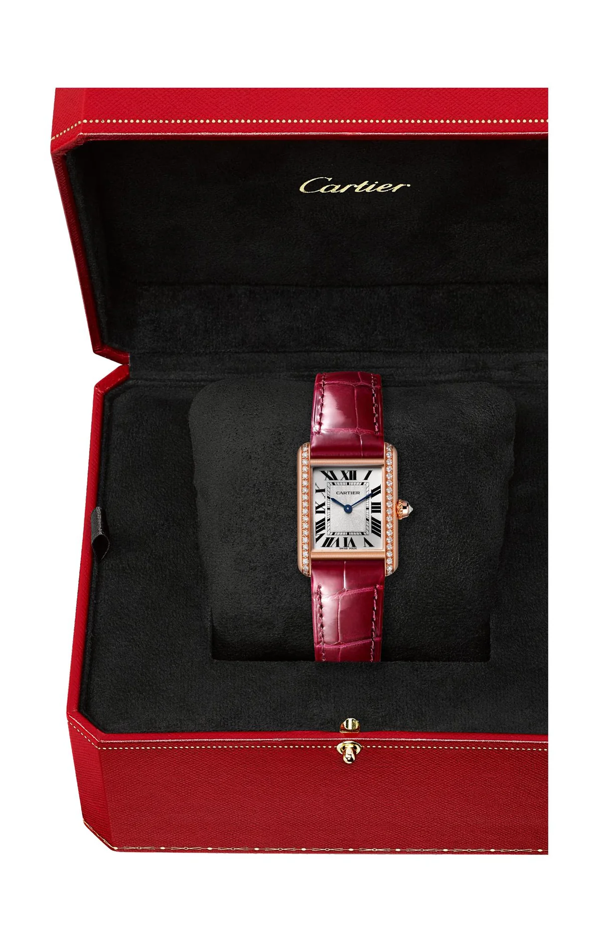 Tank Louis Cartier, Modello Piccolo, Oro Rosa, Diamanti, 6