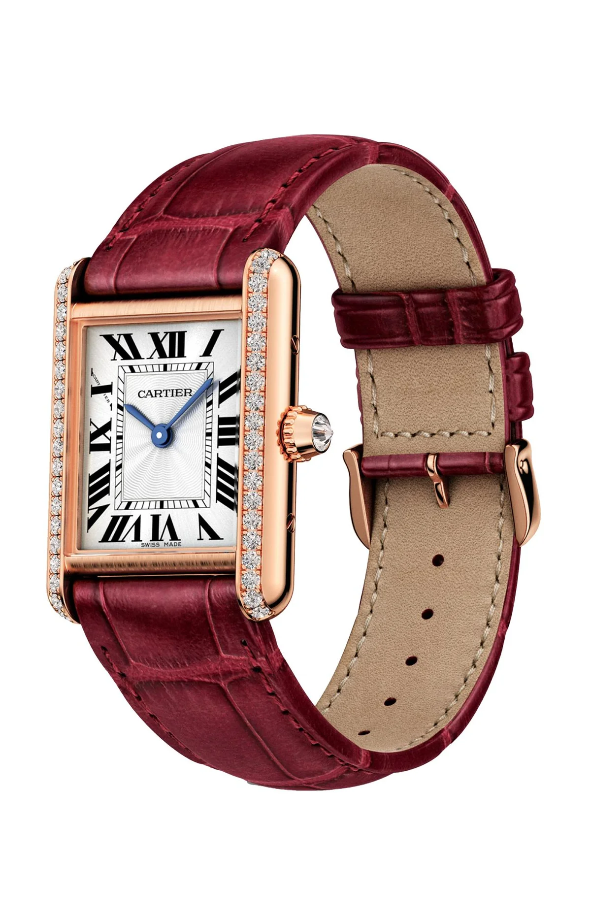 Tank Louis Cartier, Modello Piccolo, Oro Rosa, Diamanti, 3