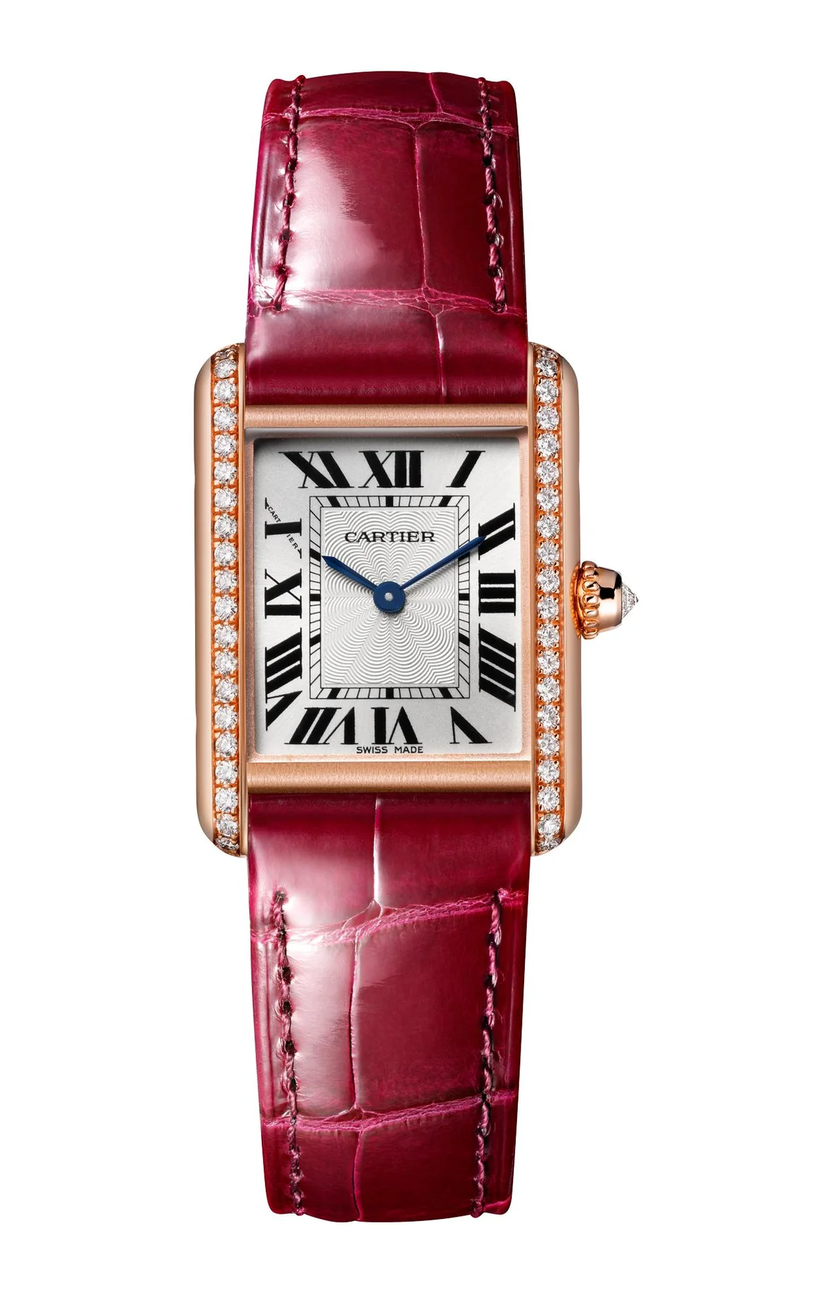 Tank Louis Cartier, Modello Piccolo, Oro Rosa, Diamanti,
