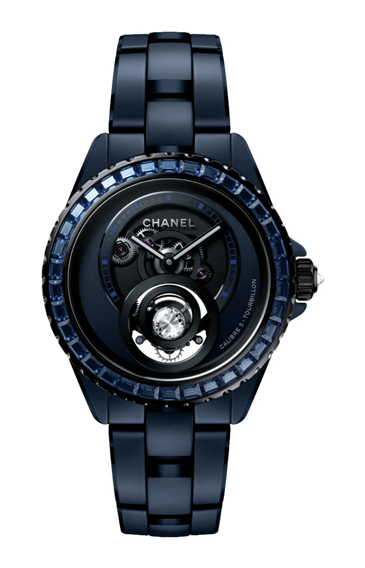 J12 Bleu Diamond Tourbillon, 38 Mm - Limited