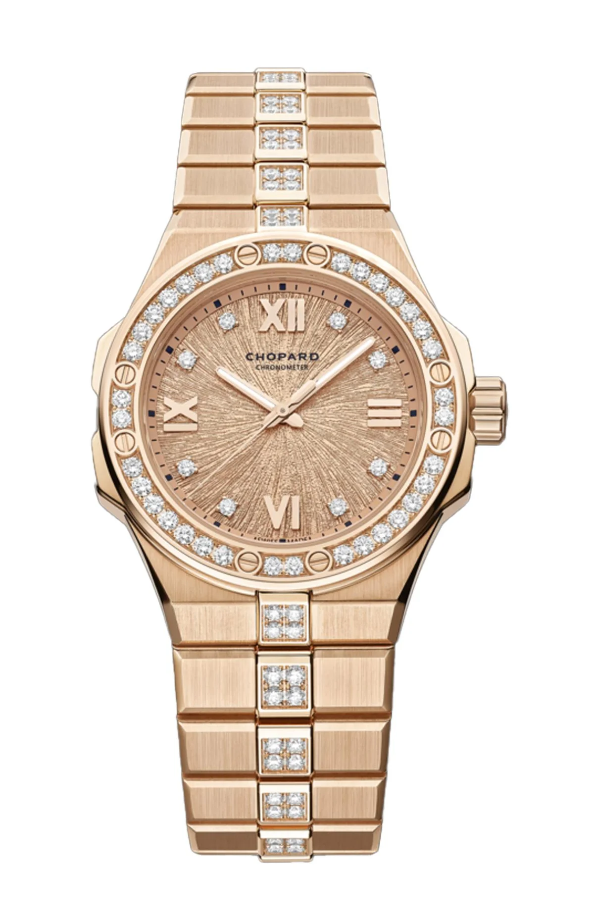 Alpine Eagle 33 Mm, Automatico, Oro Rosa Etico, Diamanti