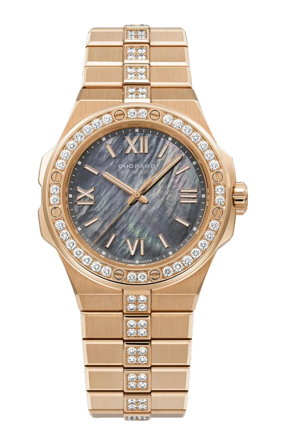 Alpine Eagle 36 Mm, Automatico, Oro Rosa Etico, Diamanti