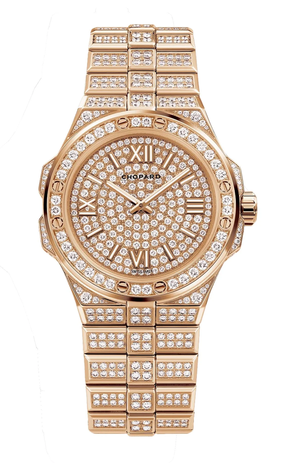 Alpine Eagle 36 Mm, Automatico, Oro Rosa Etico, Diamanti