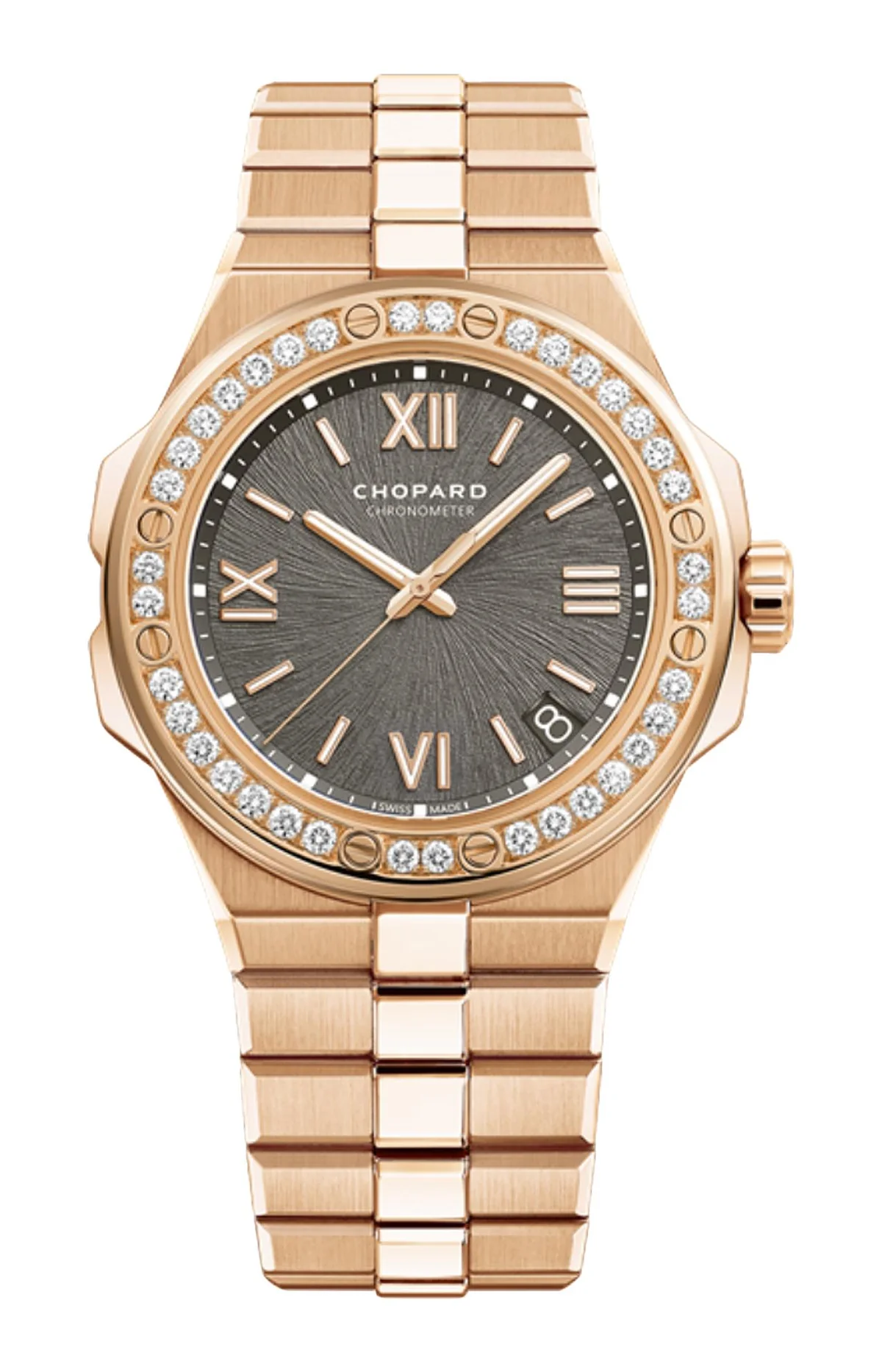 Alpine Eagle 41 Mm, Automatico, Oro Rosa Etico, Diamanti