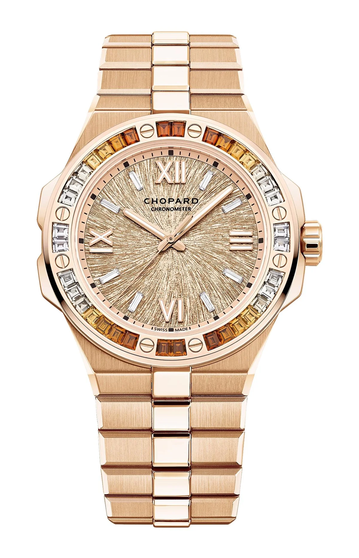 Alpine Eagle 41 Mm, Automatico, Oro Rosa Etico, Spessartiti, Zaffiri Bianchi