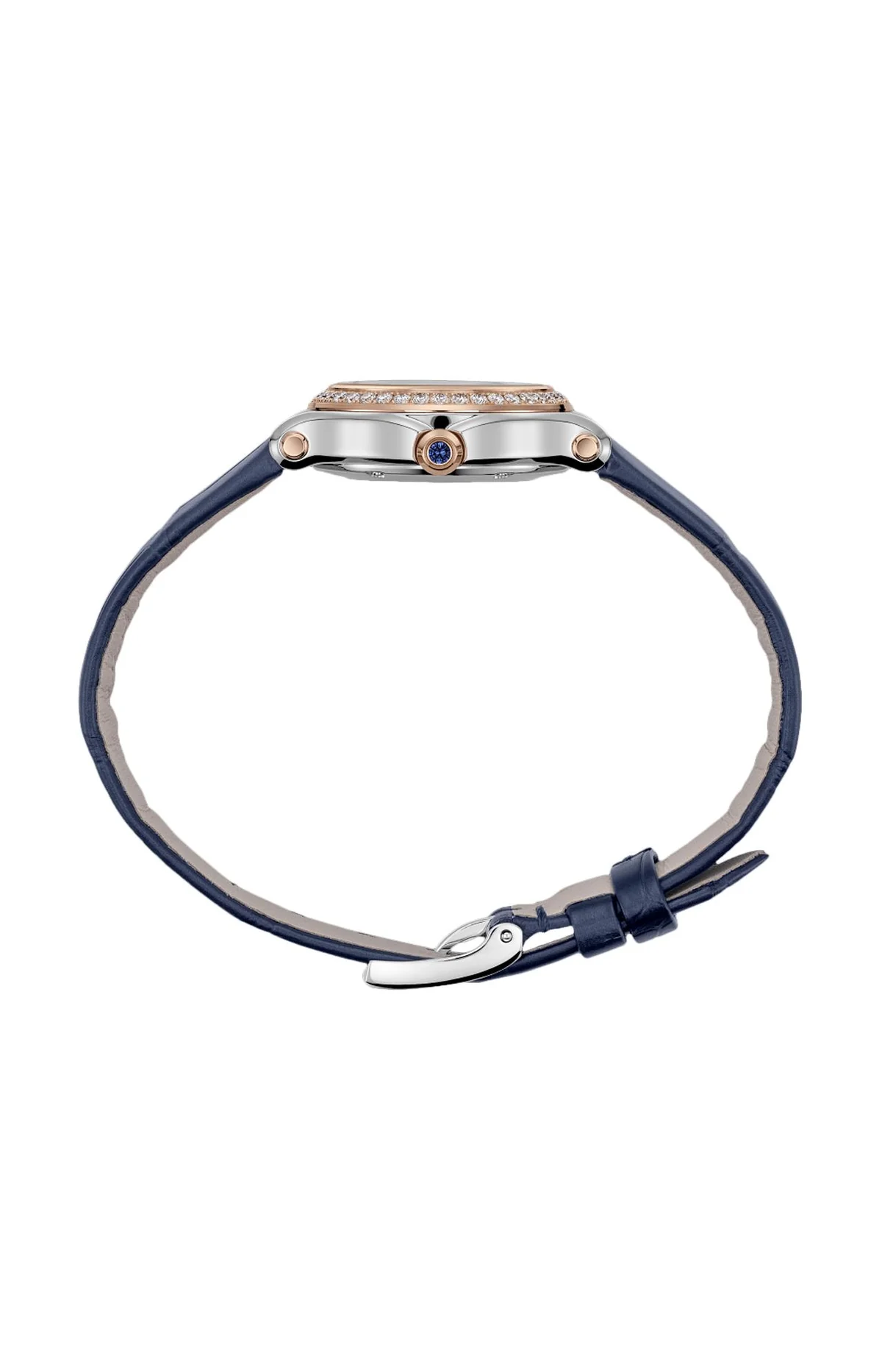 Happy Sport 25 Mm, Quarzo, Oro Rosa Etico, Lucent Steel™, Diamanti 3