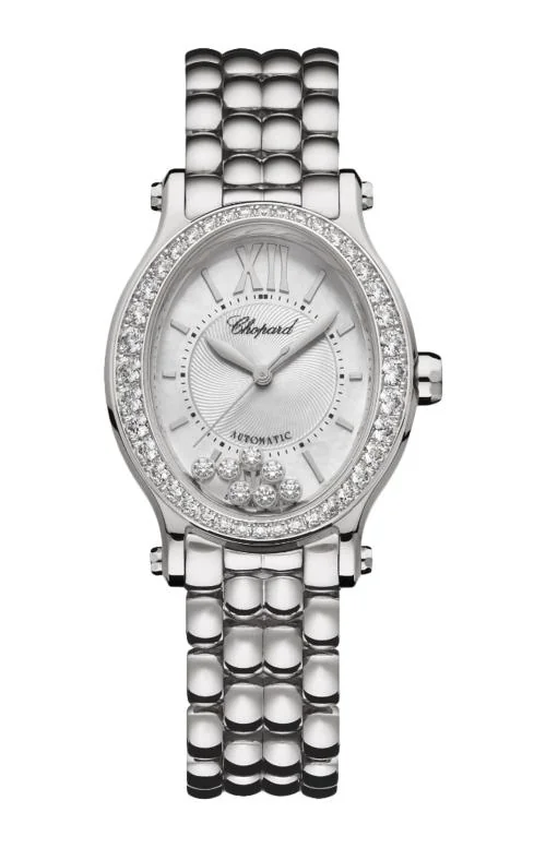 Happy Sport 29 X 31 Mm, Automatico, Lucent Steel™, Diamanti