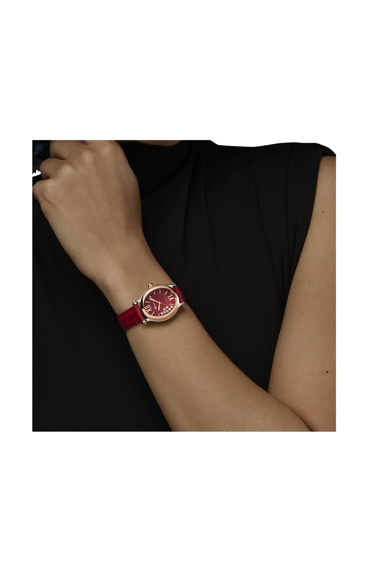 Happy Sport 29 X 31 Mm, Automatico, Oro Rosa Etico, Lucent Steel™, Diamanti 5